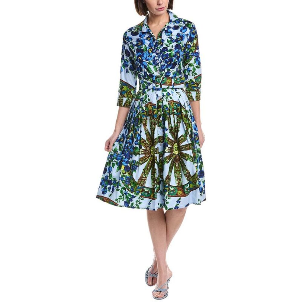 Samantha Sung Womens Audrey Shirtdress, Red